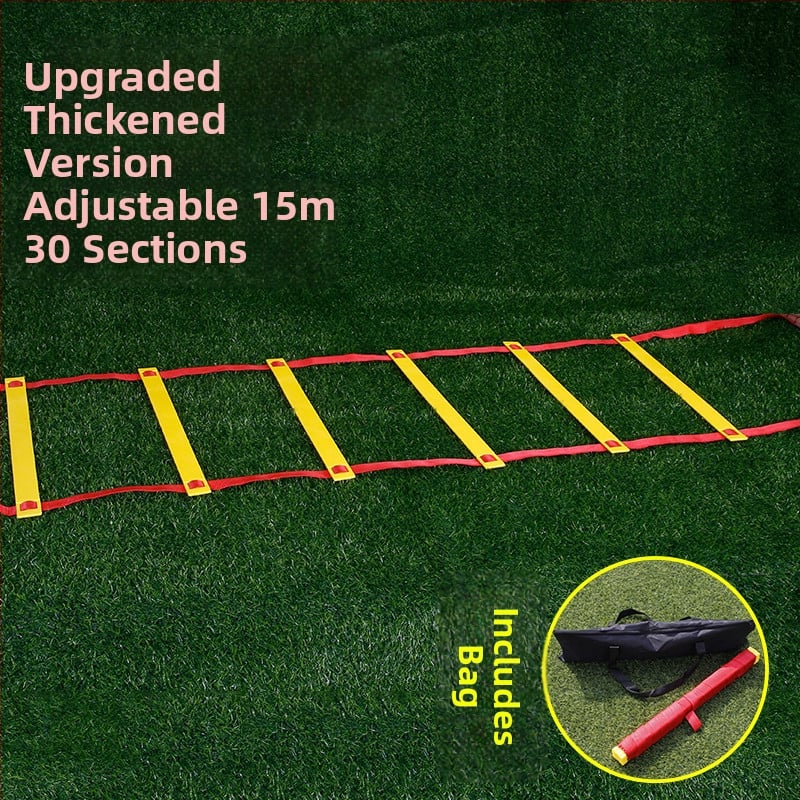 Fixná agility rebrík pre deti — tréning krokov a rýchlosti, PP materiál, pomôcka na tréning futbalu a basketbalu
