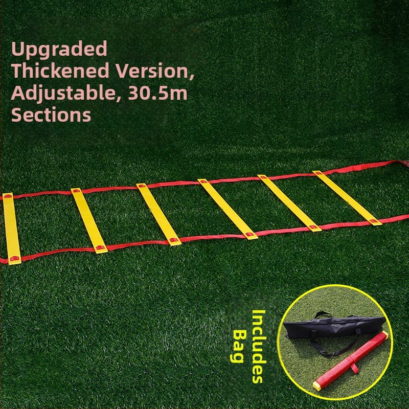 Fixná agility rebrík pre deti — tréning krokov a rýchlosti, PP materiál, pomôcka na tréning futbalu a basketbalu