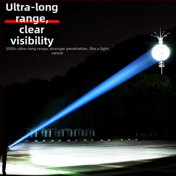 Ručná LED baterka - 10W, 3600mAh, 3.7V, LED životnosť 100000h, IPX4