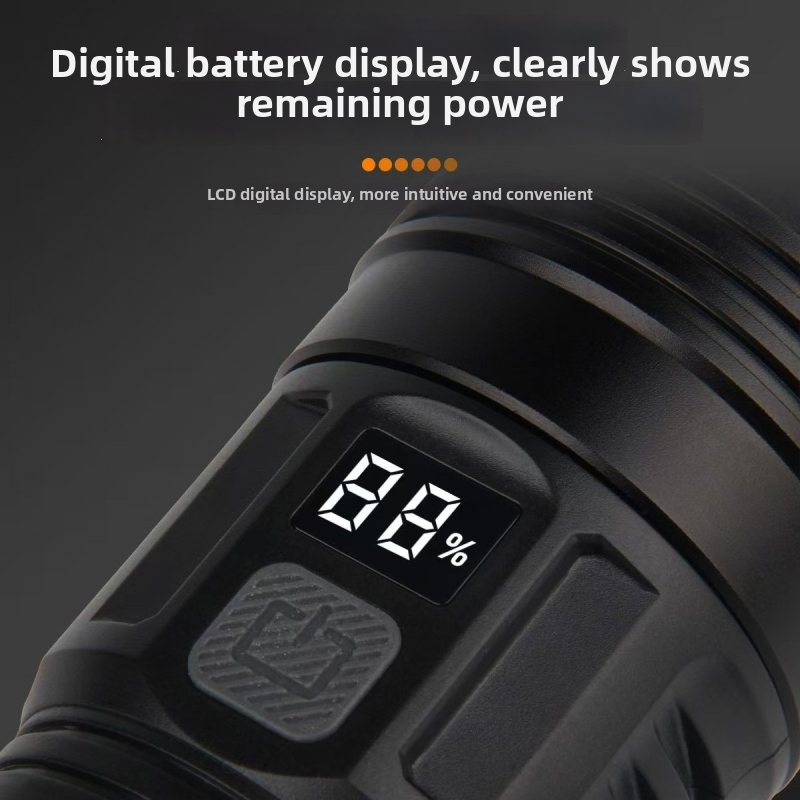 Ručná LED baterka - 10W, 3600mAh, 3.7V, LED životnosť 100000h, IPX4