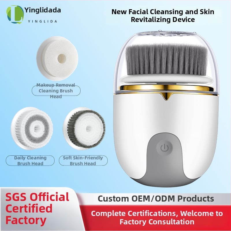 Elektrická čistiaca kefka na tvár, vodotesná, mäkká hlava, nabíjateľná, dlhá výdrž batérie, viacfunkčné zariadenie na čistenie tváre