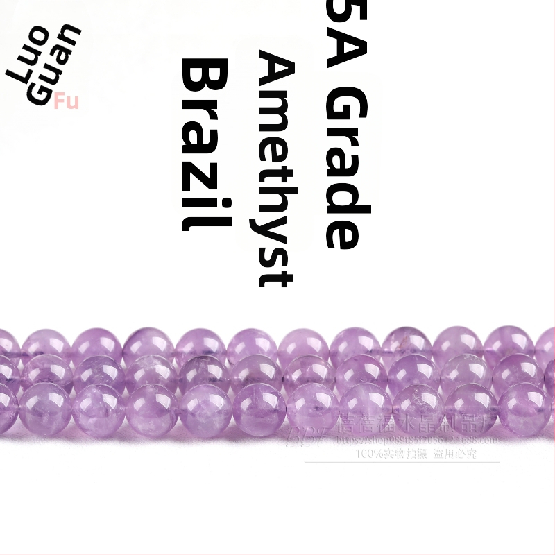 Ametystové korálky na šnúrku, leštené, okrúhle, luxusný vzhľad