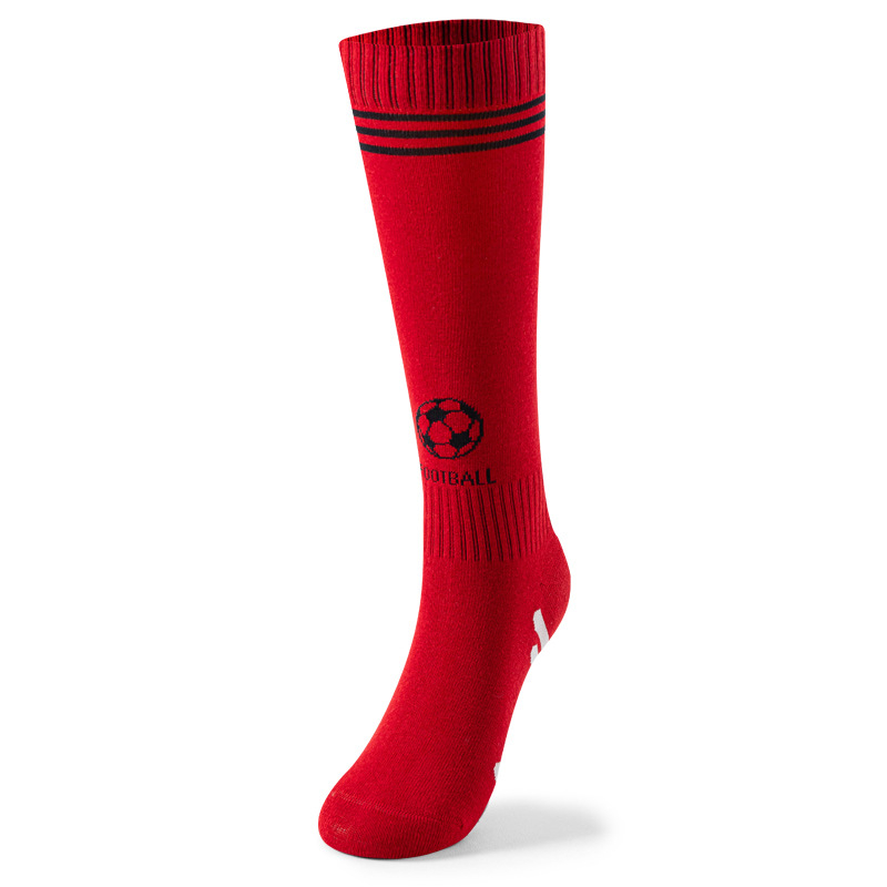 Детски футболни чорапи за момчета с дълги тръби, антихлъзгащи, дишащи и абсорбиращи изпотяване, жакардова плетка, 73% памук, един размер, за деца над 8 години
