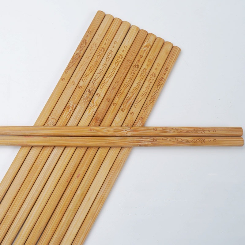 Μπαμπού Ξυλάκια Για Φαγητό - Χωρίς Βαφή, Χωρίς Κερί, Φυσικά Καρβονισμένα, Σετ Ξενοδοχείου & Εστιατορίου