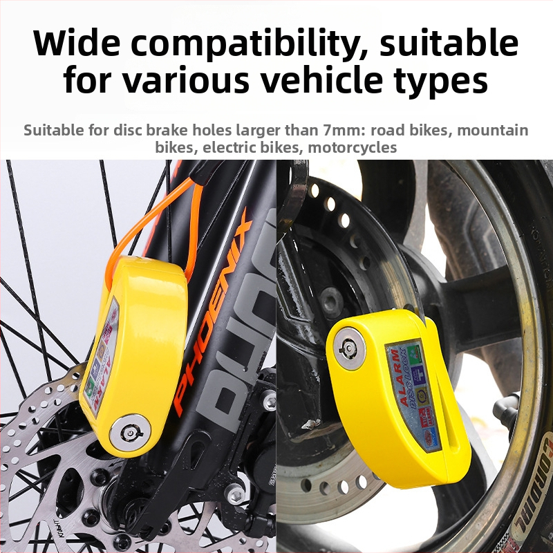 Velosipēdu diska bremžu bloķētājs ar signālu — modelis 9698, materiāls alumīnija sakausējums, svars 251 g, zīmols Kuyue/YUUISD, ražošanas pielāgošana pieejama