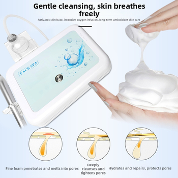 Meihua čistiaci prístroj na tvár s technológiou aktívneho kyslíka a bublinkami – čistenie, zosvetlenie, obnovenie pokožky; prenosný, IPX3 vodotesný, bez vstavaného batériového zdroja