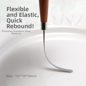 Japonský štýl manikúry – nástroj na miešanie farieb géllaku, drevená rukoväť, 1 ks, krátka rukoväť, ultra tenký plochý hrot, ohybný