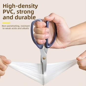 Jednorázové ochranné rukavice PVC, odolné proti olejom, priehľadné, hrúbka 0,08 mm, prachotesné