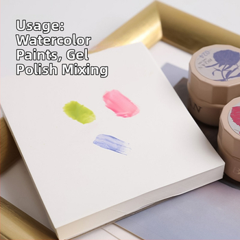 Jednorazové vodotesné papiere na miešanie gélu pre nail art, 120 listov, 72 g