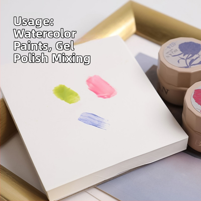 Jednorazové vodotesné papiere na miešanie gélu pre nail art, 120 listov, 72 g