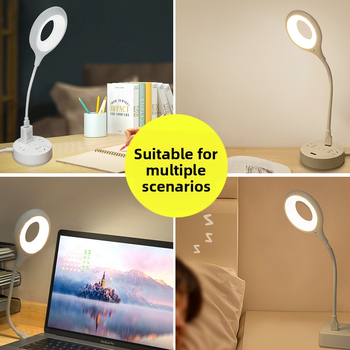 Nočná stolná lampa s hlasovým ovládaním stmievania, napájaná zo zásuvky 5V, ABS tienidlo, geometrický dizajn