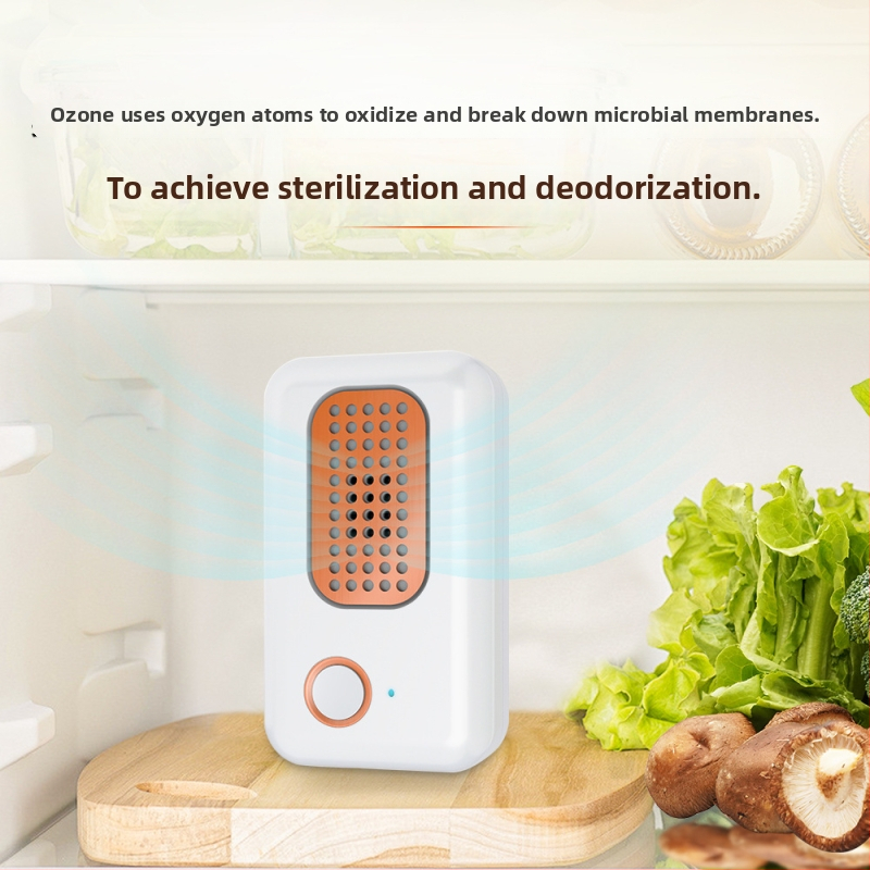 Sterilizator de aer pe bază de ozon pentru eliminarea mirosurilor, pentru camere până la 10 m², alimentare cu baterii, control prin buton, funcționare silențioasă