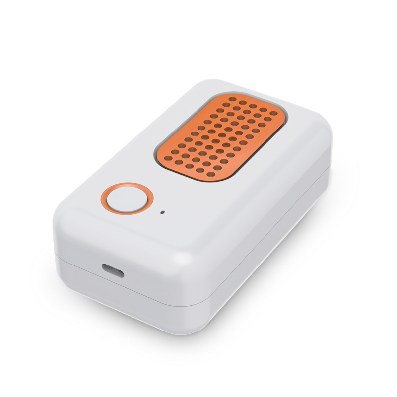 Sterilizator de aer pe bază de ozon pentru eliminarea mirosurilor, pentru camere până la 10 m², alimentare cu baterii, control prin buton, funcționare silențioasă