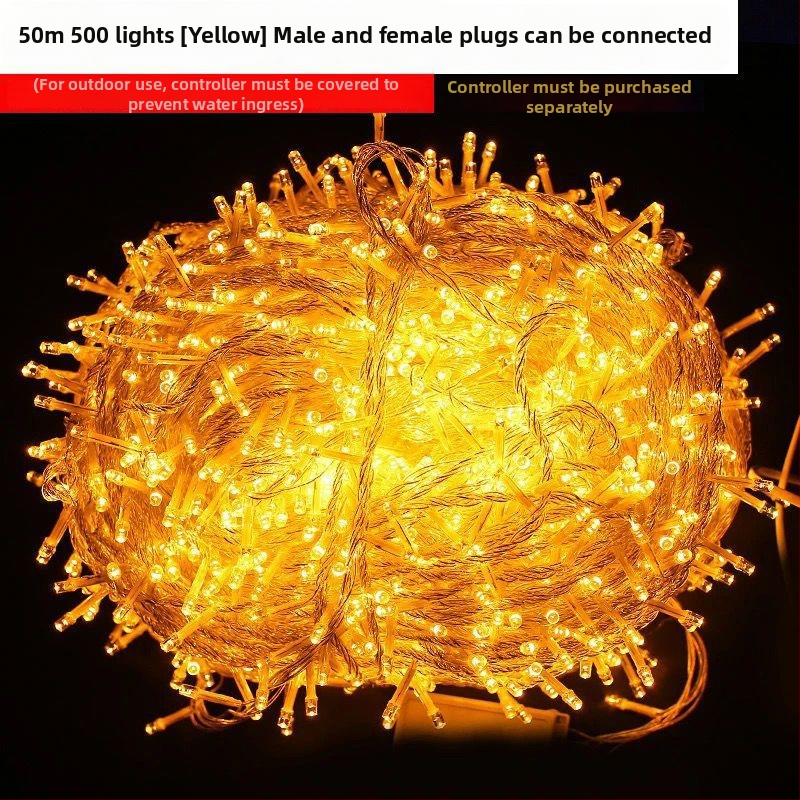 LED pásky so blikajúcimi reťazami, IP67 vodotesné dekoratívne osvetlenie pre kempovanie a zavesenie na stromy, akrylové puzdro, vstup 220V AC