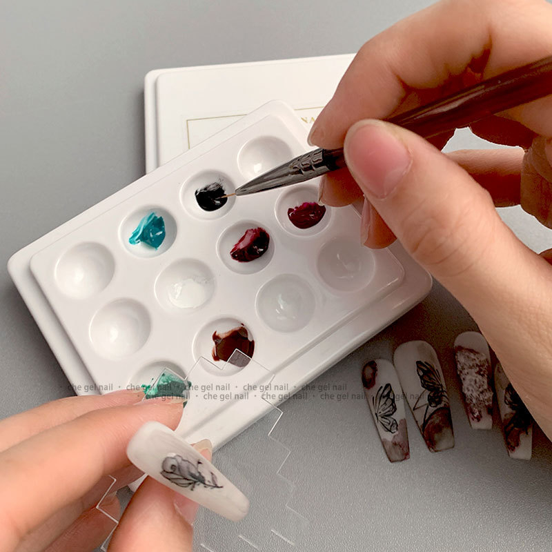 Che Gel paleta za nokte s poklopcem — keramička posuda za miješanje, 1 kom.