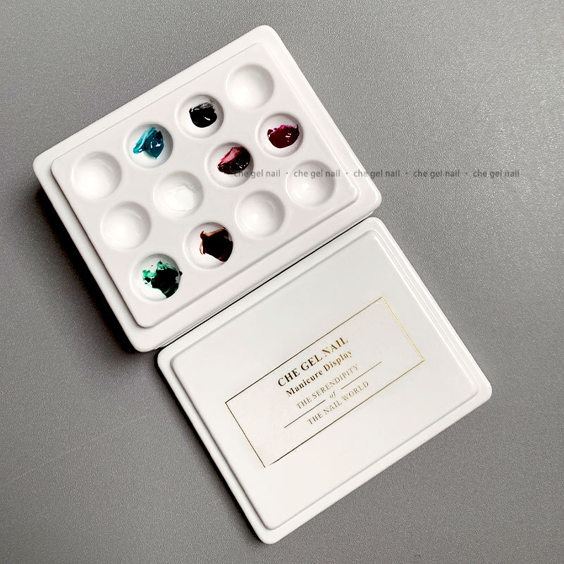 Che Gel paleta za nokte s poklopcem — keramička posuda za miješanje, 1 kom.