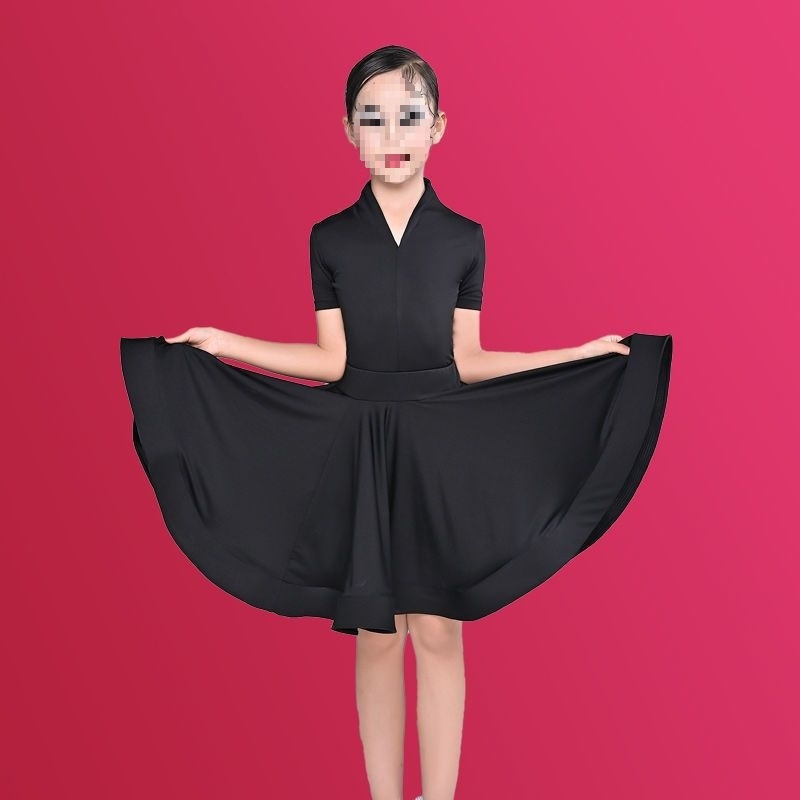 Kostým pre latinský tanec pre deti, tanečné oblečenie, Bamboo Charcoal Fiber látka, Bamboo Original Fiber 51-70%, podšívka Bamboo Charcoal Fiber 51-70%, TB-0828