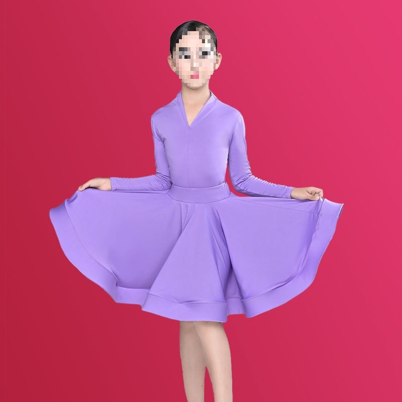 Kostým pre latinský tanec pre deti, tanečné oblečenie, Bamboo Charcoal Fiber látka, Bamboo Original Fiber 51-70%, podšívka Bamboo Charcoal Fiber 51-70%, TB-0828