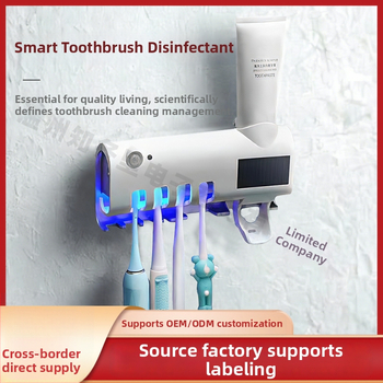 Držiak na zubné kefy s UV dezinfekciou, Viacúčelová krabička na kefy, model L090, USB napájanie, materiál PP/ABS, automatická dezinfekcia