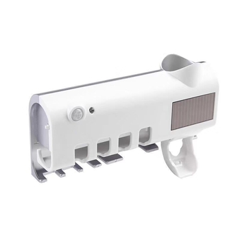 Držiak na zubné kefy s UV dezinfekciou, Viacúčelová krabička na kefy, model L090, USB napájanie, materiál PP/ABS, automatická dezinfekcia