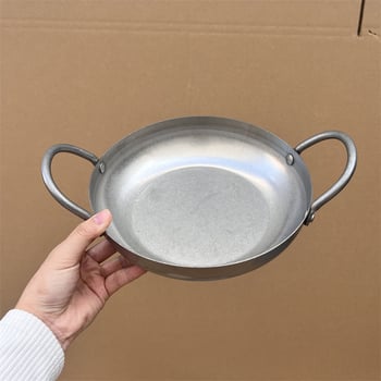 Kórejský štýl z nehrdzavejúcej ocele 304, horúci hrniec s dvojitými uchami, ploché dno, objem 2,1–4 l