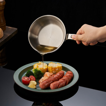 Panvica na smaženie z 316 nerezovej ocele, trojvrstvové dno, nepřilnavá povrchová úprava, kompatibilná s plynovým a indukčným varičom