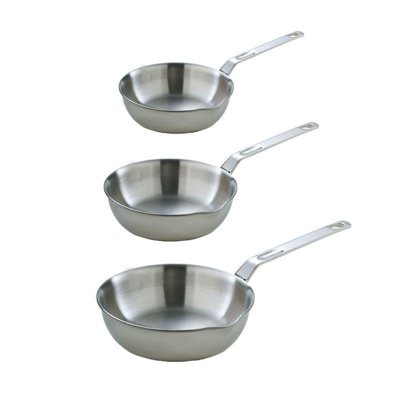 Panvica na smaženie z 316 nerezovej ocele, trojvrstvové dno, nepřilnavá povrchová úprava, kompatibilná s plynovým a indukčným varičom