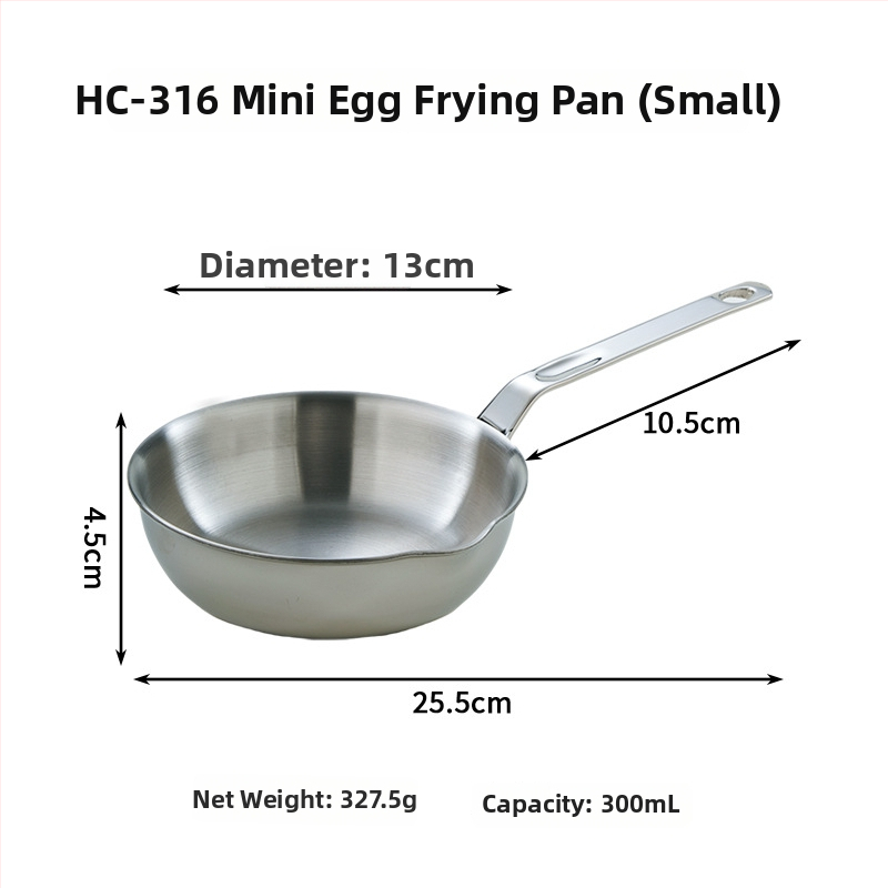 Panvica na smaženie z 316 nerezovej ocele, trojvrstvové dno, nepřilnavá povrchová úprava, kompatibilná s plynovým a indukčným varičom