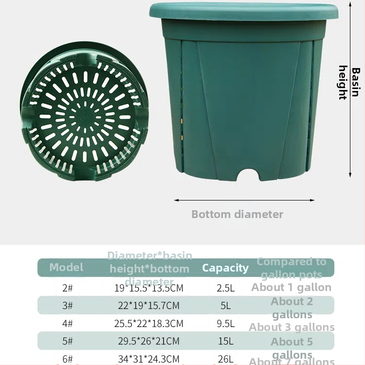Kvetináč z živice s priedušnou konštrukciou, odolný voči deformáciám a korózii, pevný a odolný, vhodný na stolné aj podlažné použitie.