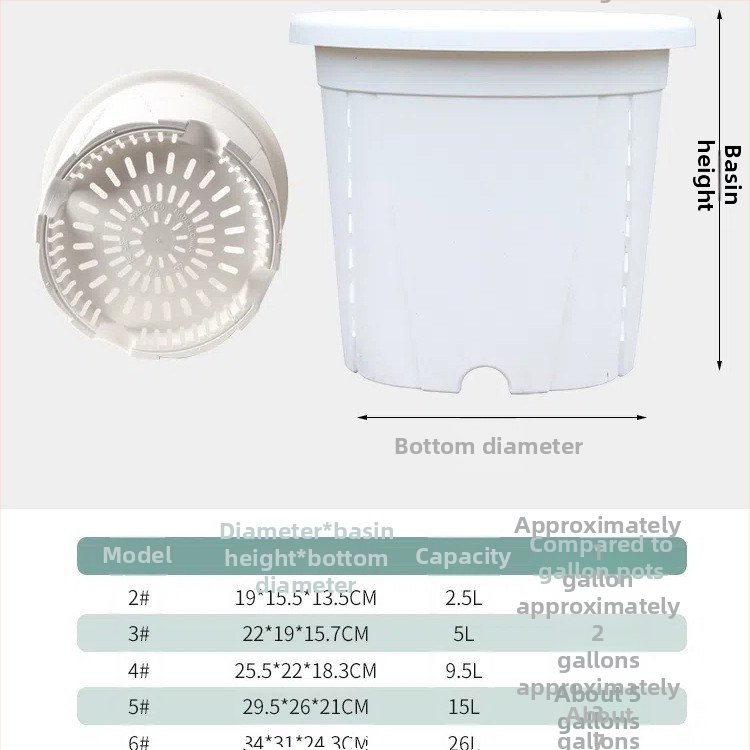 Kvetináč z živice s priedušnou konštrukciou, odolný voči deformáciám a korózii, pevný a odolný, vhodný na stolné aj podlažné použitie.