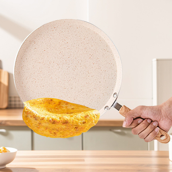 Panvica s nepriľnavým povrchom z hliníkovej zliatiny, Maifan kameň povrch, jednovrstvé dno, vhodná pre bežné platne