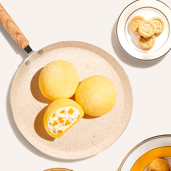 Panvica s nepriľnavým povrchom z hliníkovej zliatiny, Maifan kameň povrch, jednovrstvé dno, vhodná pre bežné platne