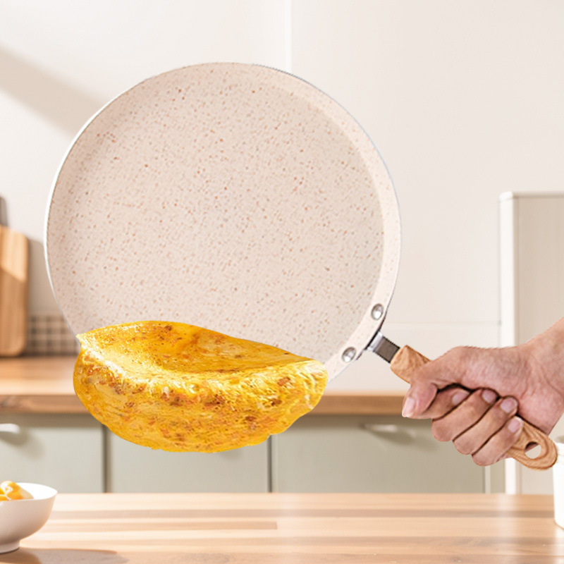 Panvica s nepriľnavým povrchom z hliníkovej zliatiny, Maifan kameň povrch, jednovrstvé dno, vhodná pre bežné platne