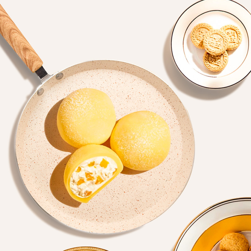 Panvica s nepriľnavým povrchom z hliníkovej zliatiny, Maifan kameň povrch, jednovrstvé dno, vhodná pre bežné platne