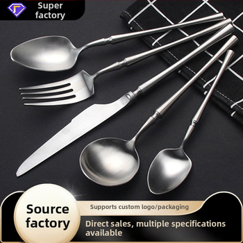 Sada nožov, vidličiek a lyžíc – 304 nerezová oceľ, brúsenie Hemp Wheel, moderný minimalistický štýl, tlač loga na mieru, vlastné spracovanie k dispozícii