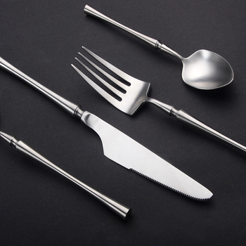 Sada nožov, vidličiek a lyžíc – 304 nerezová oceľ, brúsenie Hemp Wheel, moderný minimalistický štýl, tlač loga na mieru, vlastné spracovanie k dispozícii
