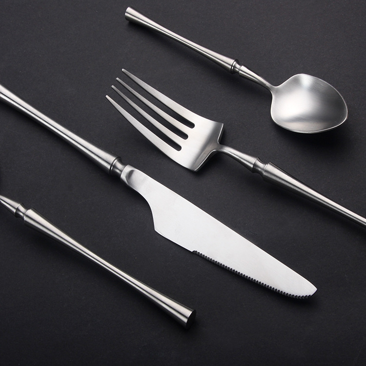 Sada nožov, vidličiek a lyžíc – 304 nerezová oceľ, brúsenie Hemp Wheel, moderný minimalistický štýl, tlač loga na mieru, vlastné spracovanie k dispozícii