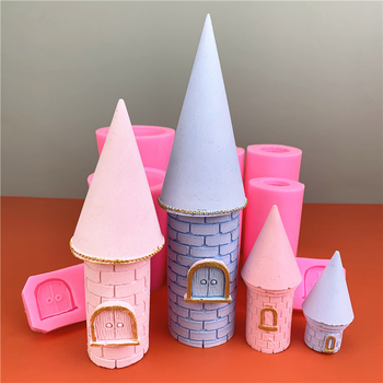 Siliconová forma na pečenie – 3D princeznin hrad, nepravidelný tvar, na zdobenie čokolády a tort