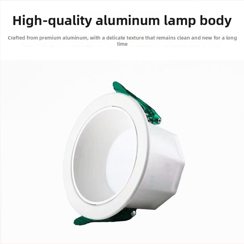 LED zabudované downlight s hlbokým kalíškom, proti oslneniu, vhodné pre komerčné a obytné priestory, trojfarebný stmievateľný reflektor, odliatok hliníka