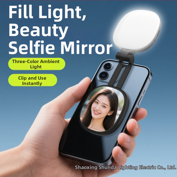 Магнитно телефонно селфи светло за запълване – мини сгъваемо портативно светло за снимки, стрийминг, 3 температури на светлината, 5V/0.5A, модел SD-K04 Pocket Light