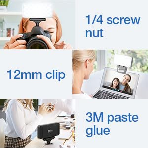 Мини запълваща светлина за телефони и камери, 5W, 10 нива на яркост, вградена батерия, размери 11×5.4×1.2 cm