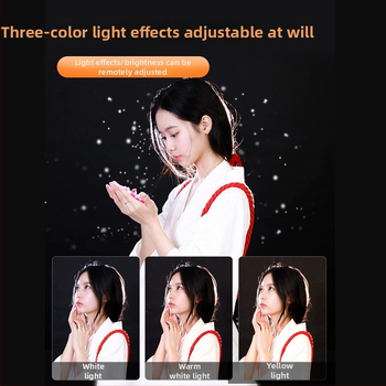 Profesionalus LED fotografijos apšvietimas tiesioginėms transliacijoms, trišvies spalvų kintamas apšvietimas, 3200K–6500K, reguliuojamas šviesumas, veikimo diapazonas 3 m