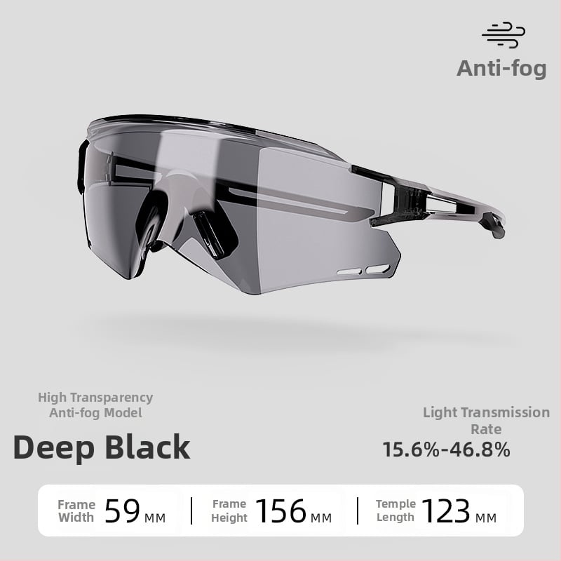 ACRUNU Cyklistické okuliare s fotocitlivými šošovkami, meniace farbu, vymeniteľné šošovky, PC rám, polorámové, unisex