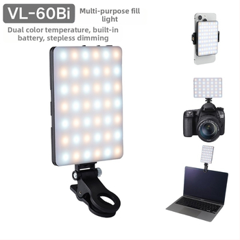 Мини светлина за запълване за телефон — портативна LED светлина с троцветна мека светлина, вградена батерия, ръчен режим, мощност под 10W, за стрийминг и fotografiya