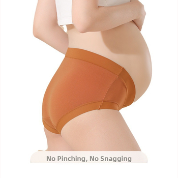 Tehotenské spodné prádlo z nylonu, podšívka z Mulberry hodvábu, nízky pás, podpora bruška, priedušné