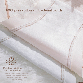 Tehotenské spodné prádlo – antibakteriálne, priedušné, podpora brucha; 100% bavlna, džakardová tkanina, nízky pás