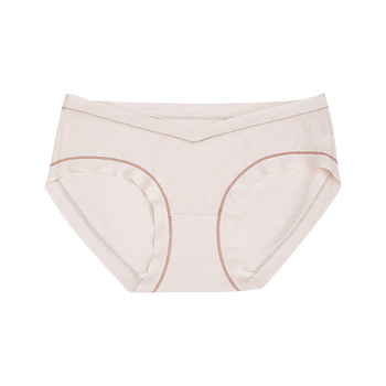 Tehotenské spodné prádlo – antibakteriálne, priedušné, podpora brucha; 100% bavlna, džakardová tkanina, nízky pás