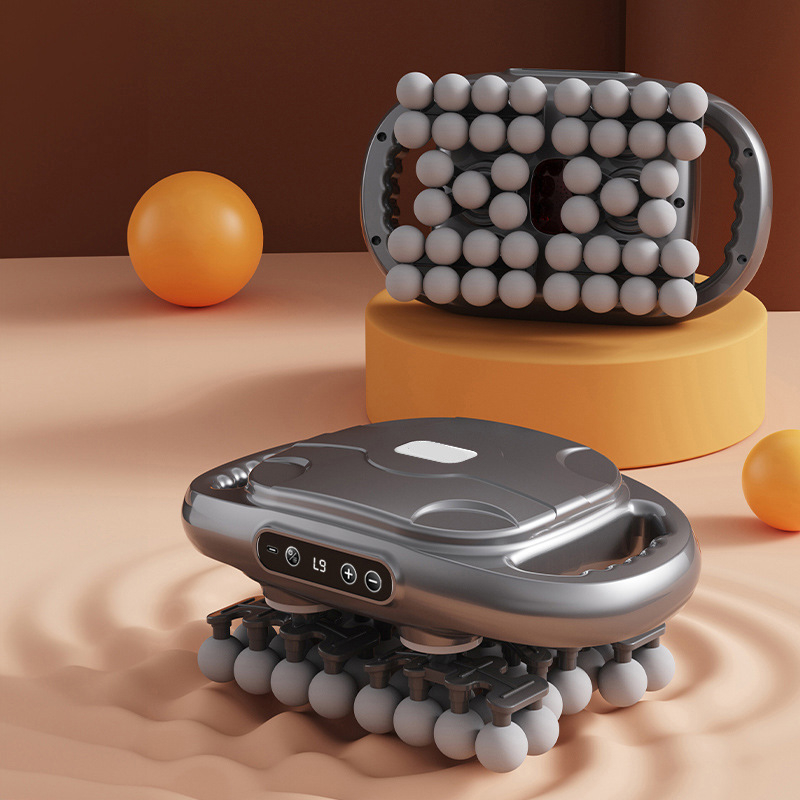 42-fejű fascia masszírozó izomlazításhoz, kefés motor, LCD kijelző, 5+ sebesség, több mint 6 fej masszázsfejek, beépített 1200–2000 mAh akkumulátor