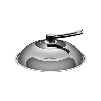 Poklop z nerezovej ocele 304 so skleneným krytom, vysokoteplotne odolný na varenie