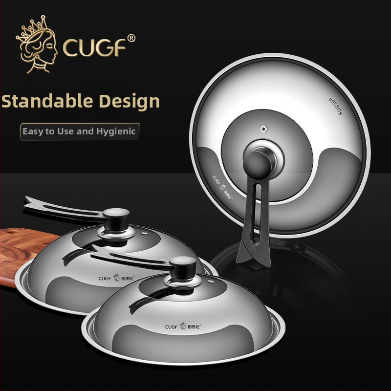 Poklop z nerezovej ocele 304 so skleneným krytom, vysokoteplotne odolný na varenie